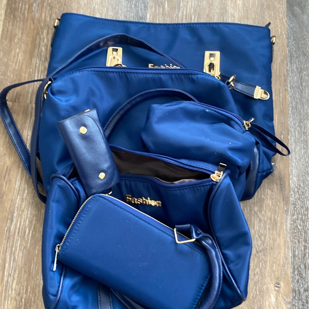 Complete bag Set.Tote,shoulder bag,handbag, wallet,accessory carrier,key holder